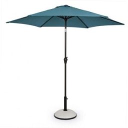 Konte.Design Sombrilla de jardín con mástil central de aluminio y lona azul 2,7m