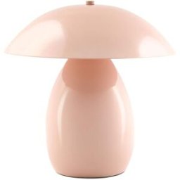 Beliani Lámpara de mesa metal rosa pastel