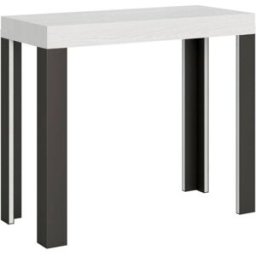 Itamoby Consola extensible 90x40/196 cm efecto madera fresno blanco, hierro