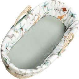 Sevira Kids Funda para capazo de gasa de algodón para bebé pátina verde