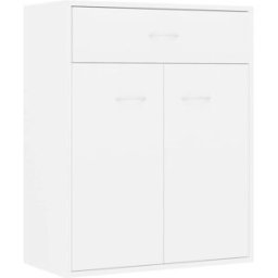 Maison Chic Aparador de madera contrachapada blanco 60x30x75 cm