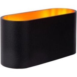 Lucide Lámpara de pared de aluminio 1xg9, negro