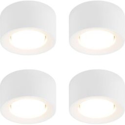 Nettlife Weimar - plafón de piedra, color blanco, 12 cm, set de 4