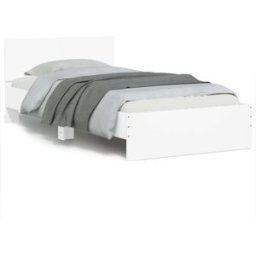 Maison Chic Cama individual con cabecero madera blanco 100x200 cm