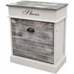 Wanderlust deco Zapatero de madera color blanco 50x28x58h cm