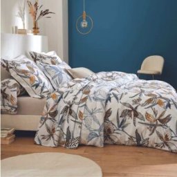 Home Maison Juego de cama con exuberantes flores