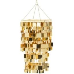 J-line Pantalla de pvc dorada, 30 x 60 x 30 cm