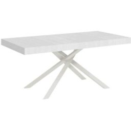 Ityhome Mesa extensible 80x160/244 cm efecto madera, fresno blanco