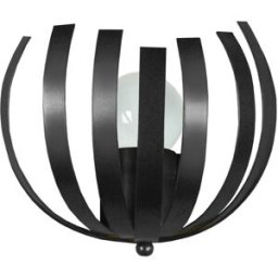 Tosel Aplique de pared demi-globo metal negro