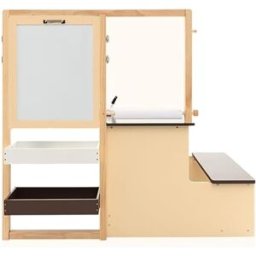 Giantex Escritorio infantil con almacenamiento beige
