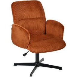 Meubles Cosy Silla de oficina giratoria ajustable 360° pana roja