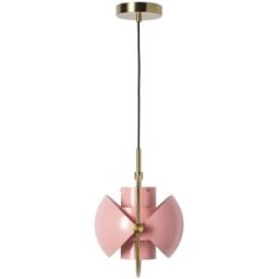 Alpinaluz Lámpara colgante dorada metal rosa ø24 cm pantalla orientable