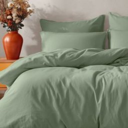 Sensei Maison Funda nórdica + 2 fundas de almohada 50x70 cm verde salvia 260x240 cm