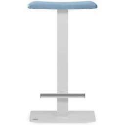 Portus Taburete 63 cm asiento azul estructura blanco