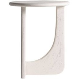 Kodu Mesa auxiliar de madera de mango en color blanco roto de 45x45x55cm