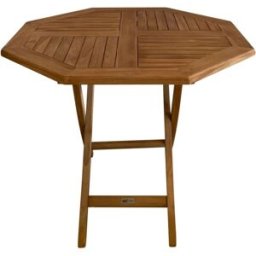 Axi Mesa de jardín octogonal plegable, teca, 100 cm