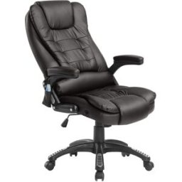 Maison Chic Silla de oficina de poliuretano marrón de 62x68x121 cm.