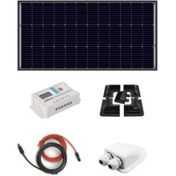 Kit fotovoltaico alcapower de 110 w con regulador pwm lcd de 10 a