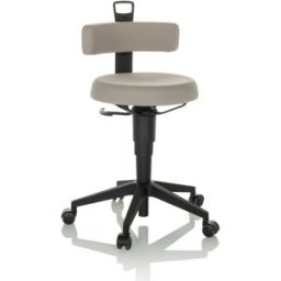 hjh OFFICE Taburete giratorio tela gris