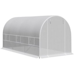 Maison Chic Invernadero de jardín de metal pe blanco 400x200x200 cm