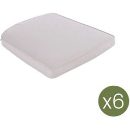Edenjardin Pack de 6 cojines para sillas de jardín curvado olefin crudo 45x47 cm