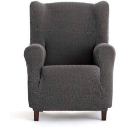 Eysa Funda de sillón orejero bielástica gris oscuro 70 - 100 cm