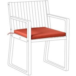 Beliani Cojín para silla de jardín 46 x 46 cm rojo