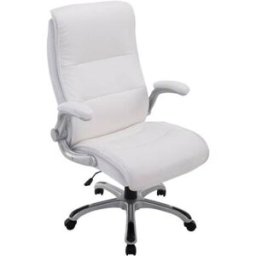 CLP Silla de oficina giratoria regulable en Simil cuero Blanco
