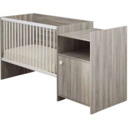 Baby Price Cuna de madera de 120x60 convertible en 90x190