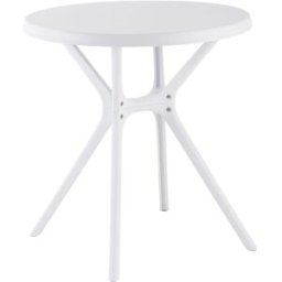 Fuori Mesa redonda de jardín ø70 cm de resina reforzada blanca
