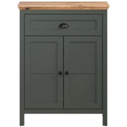 Calicosy Mueble expositor de libros 2 puertas y 1 cajón l77 cm - Verde