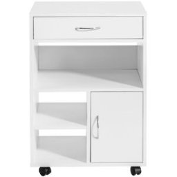 SoBuy Soporte para impresora de archivador de oficina madera blanco