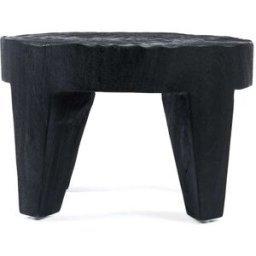 Bazar Bizar Mesa de centro de madera de suar en negro 61x61x40 cm