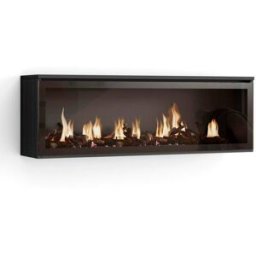 Skraut home Chimenea eléctrica led efecto madera negro 107x25x38cm efecto fuego