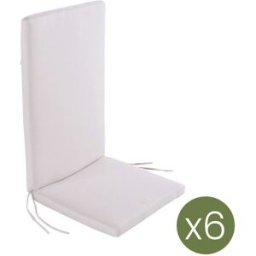 Edenjardin Pack de 6 cojines para sillón de jardín reclinable olefin crudo