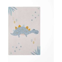 Decochic Alfombra de juego infantil dinosaurios 2 azul 118x180cm