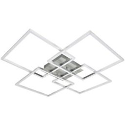 Nettlife Lynn - plafón led de metal, color plata, 73 cm