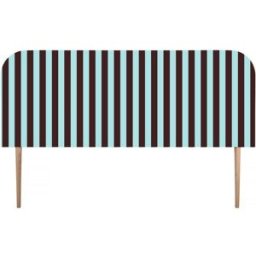 RNT by Really Nice Things Cabecero tapizado terciopelo a rayas 160x97cm