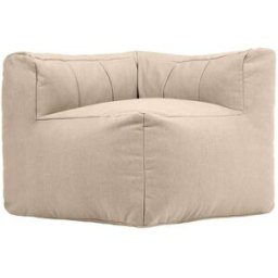Icon Puf sillón de esquina modular para jardín en olefina impermeable beige