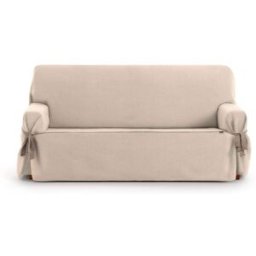 Eysa Funda de sofá dos plazas con lazos crudo 140 - 180 cm