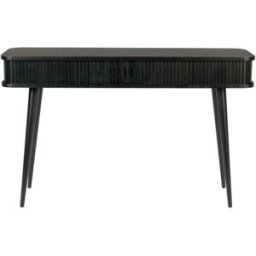 Zuiver Consola de madera negra vintage con puertas correderas