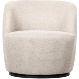 WOOOD Sillón giratorio de diseño en tejido - beige