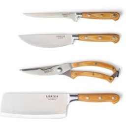 Sabatier Trompette Juego de 4 cuchillos madera claro