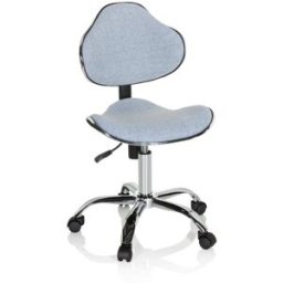 hjh OFFICE Silla giratoria para niños tela azul