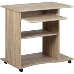 ebuy24 Escritorio dusa 1 estante, 1 teclado extraíble decoración roble sonoma