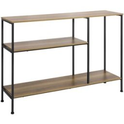 SoBuy Mesa de consola con 3 estantes madera color natural