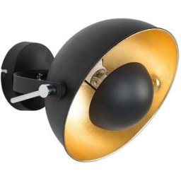 Beliani Lámpara de pared metal negro