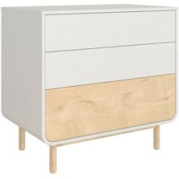 ID Kids Cómoda con 3 cajones blanco y madera