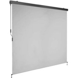 Tectake Toldo vertical con manivela, 2 soportes pared, 200x250 cm, gris claro