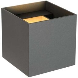 Lucide Lámpara de pared de aluminio 1xg9, gris